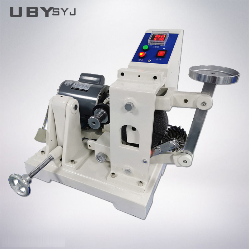 UP-1008 Akron Abrasion Tester with 8-digit LCD Display Adjustable Tilt Angle 0~45° and Dual Load Weights 2LB/6LB for Rubber Abrasion Resistance Testing