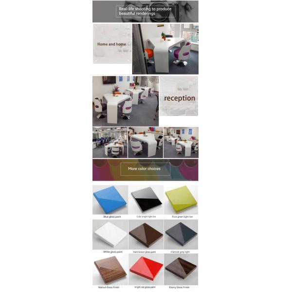 ODM Escritório Triângulo Moderno Combinação de Mesa e Cadeira Small Showroom Mesa de Conferência