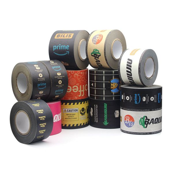 Custom Logo Printed Packaging Packing Customized Kraft Paper Custom Packing Tape With Logo Printing 4Cm 4713