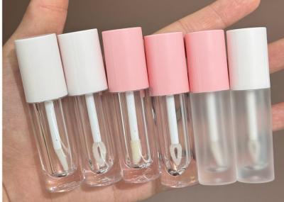 2.5ml Stock Round White Pink Custom Lip Gloss Containers Mini Small Empty Lipgloss Tubes With Wand