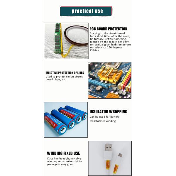 Polyimide Silicone Adhesive Heat Resistant Polyimide Tape