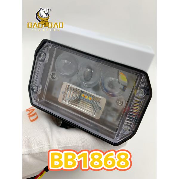 80V LED Work Light Metal White Yellow Dual Color Flashing Motorcycle Spare Parts