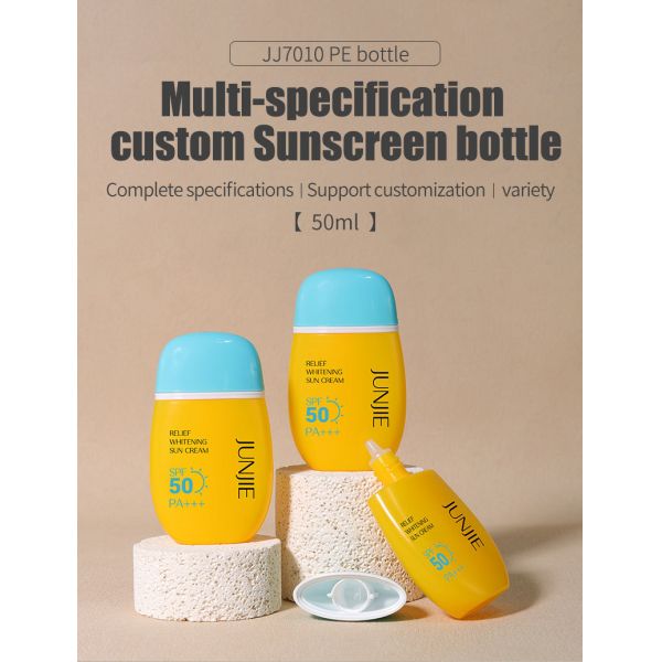 50ML PE Sunscreen Squeeze Bottle Cosmetic Foundation Cream Bottle