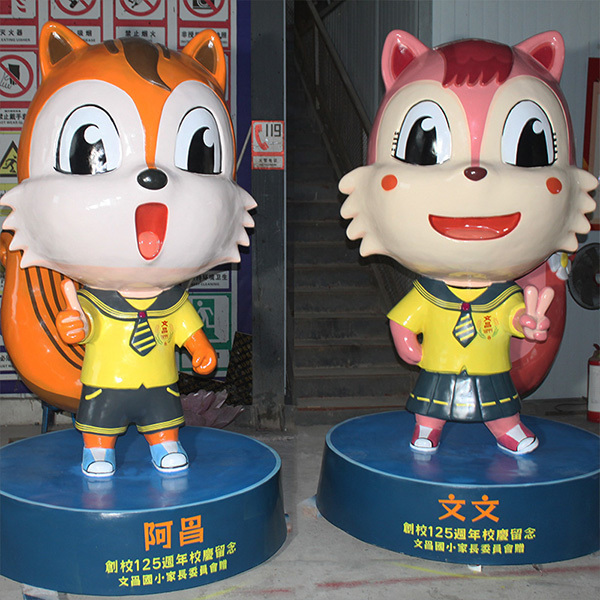 Custom Fbr Decoration Cartoon Fiberglass Sculpture Model Waterproof Sun Resistance
