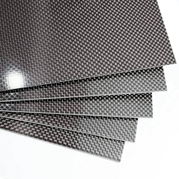 1.0mm High Gloss Carbon Fiber Sheet 3K 2x2 Twill Weave Carbon Fiber Fabric