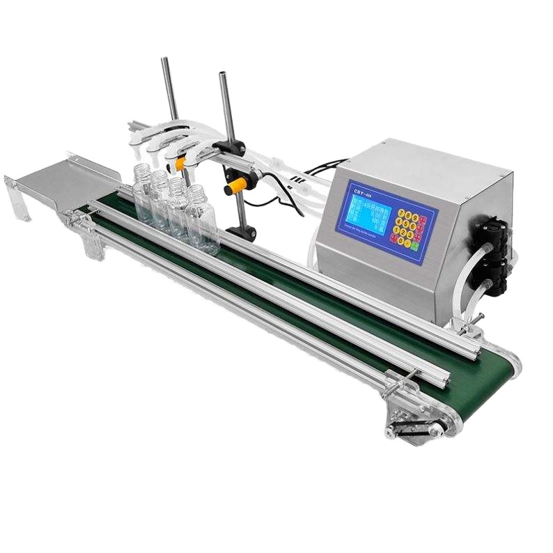 Small Liquid Bottle Filling Machine 130cm Conveyor for 50ml Volume Oil Vial Bag Packaging 220v