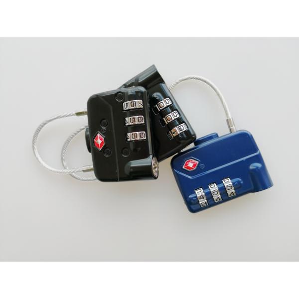 TSA 320 Luggage Cable Lock / Zinc Alloy Backpack Cable Lock Free Sample Available