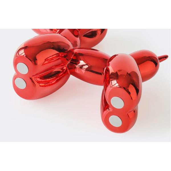 Resin balloon dog sculpture nano spray metal texture effect