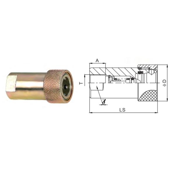 Couplings à débranchement rapide à double sens de qualité industrielle.
