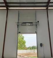 Painéis de portas seccionais industriais largura 420mm-530mm CE aprovado controle remoto rápido rol up aço inoxidável