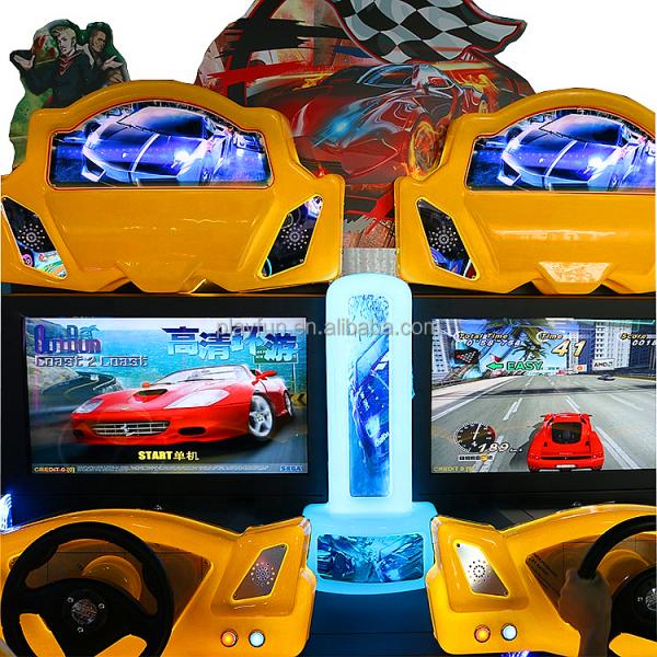 PlayFun Coin Operated  Luxury 2 Seats Racing Car Arcade Game Machine Simulator Video Game Machine