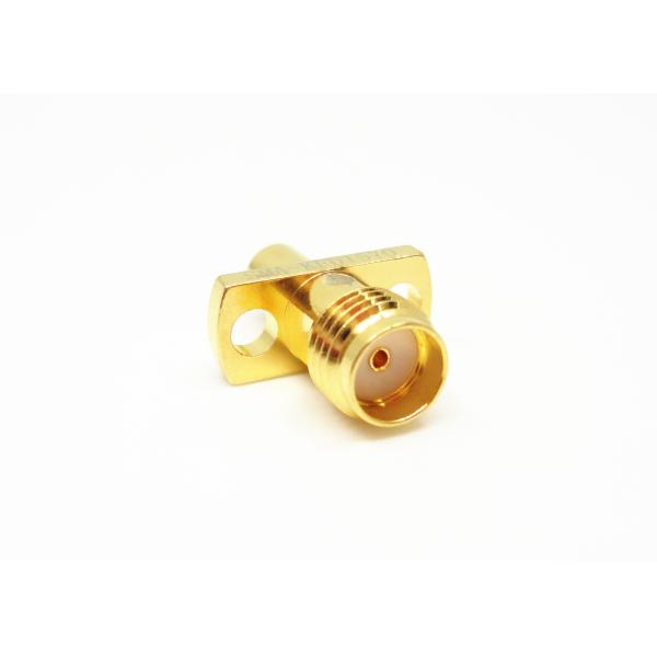 SMA RF Connector 2 Holes Flange Mount Female 500 Cycles Durability