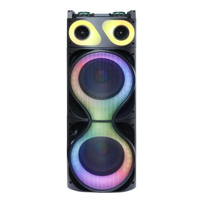 80 Watts Power Double 12 Inch Bluetooth Party Box Speaker With Colorful LED Light
