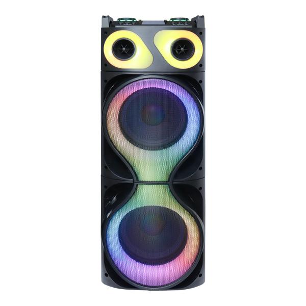 80 Watts Power Double 12 Inch Bluetooth Party Box Speaker With Colorful LED Light