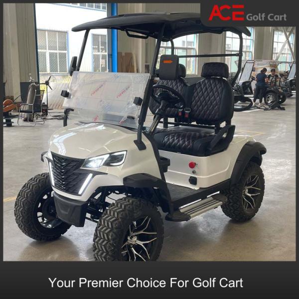 2 Seaters Silver Color Electric Mini Golf Cart Traveling Range 80KM
