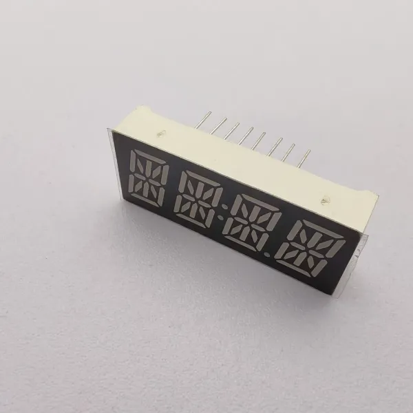 Ultra Bright Red 14-Segment Display: 4-Digit Alphanumeric LED for Smart Appliances & Devices