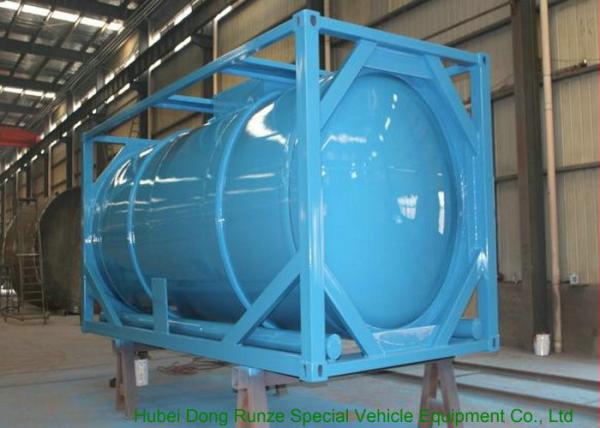 20 Feet ISO Wast Water Tank Container For Bulk Liquid 20000L Optional PE Lined
