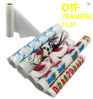 Película de transferência de DTF PET Branca para decoração de tecidos de impressão de vestuário