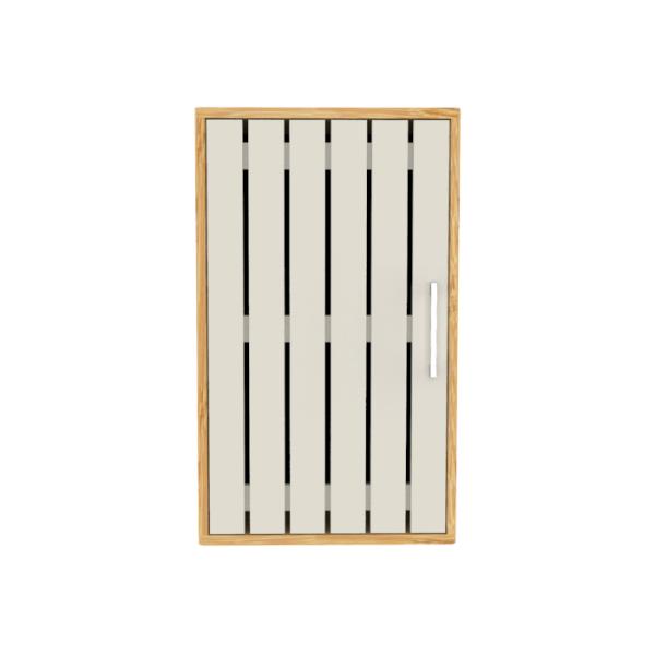 MDF 10KG Height 50cm Stripes Door Metal Handle Small Bathroom Wall Cabinet