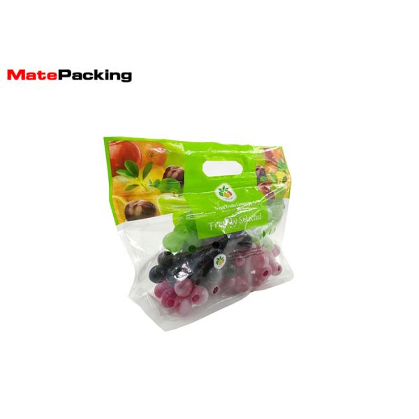 Laminated Material Fresh Vegetable Plastic Packaging Bags Stand Up Zipper Transparent