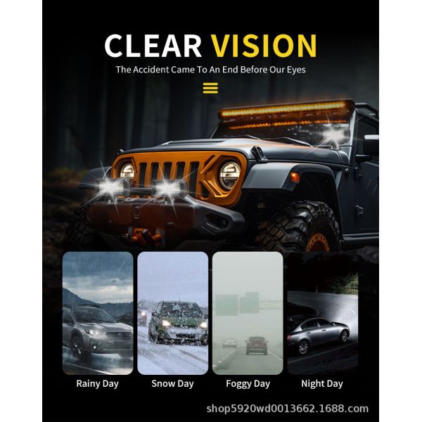 7 Inch LED Work Light Bar 120W 40LED Plastic Spot Light For Off Road Truck SUV