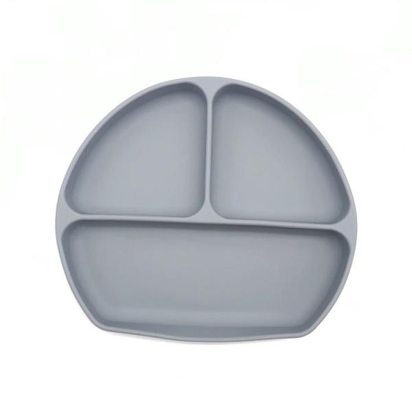 Silicone Baby 17cm Infant Feeding Dishes High Temperature Resistance Weaning Plates Suction Tableware