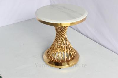 Rotary Steel Pipe Small Waist Design Round Side Table End Table