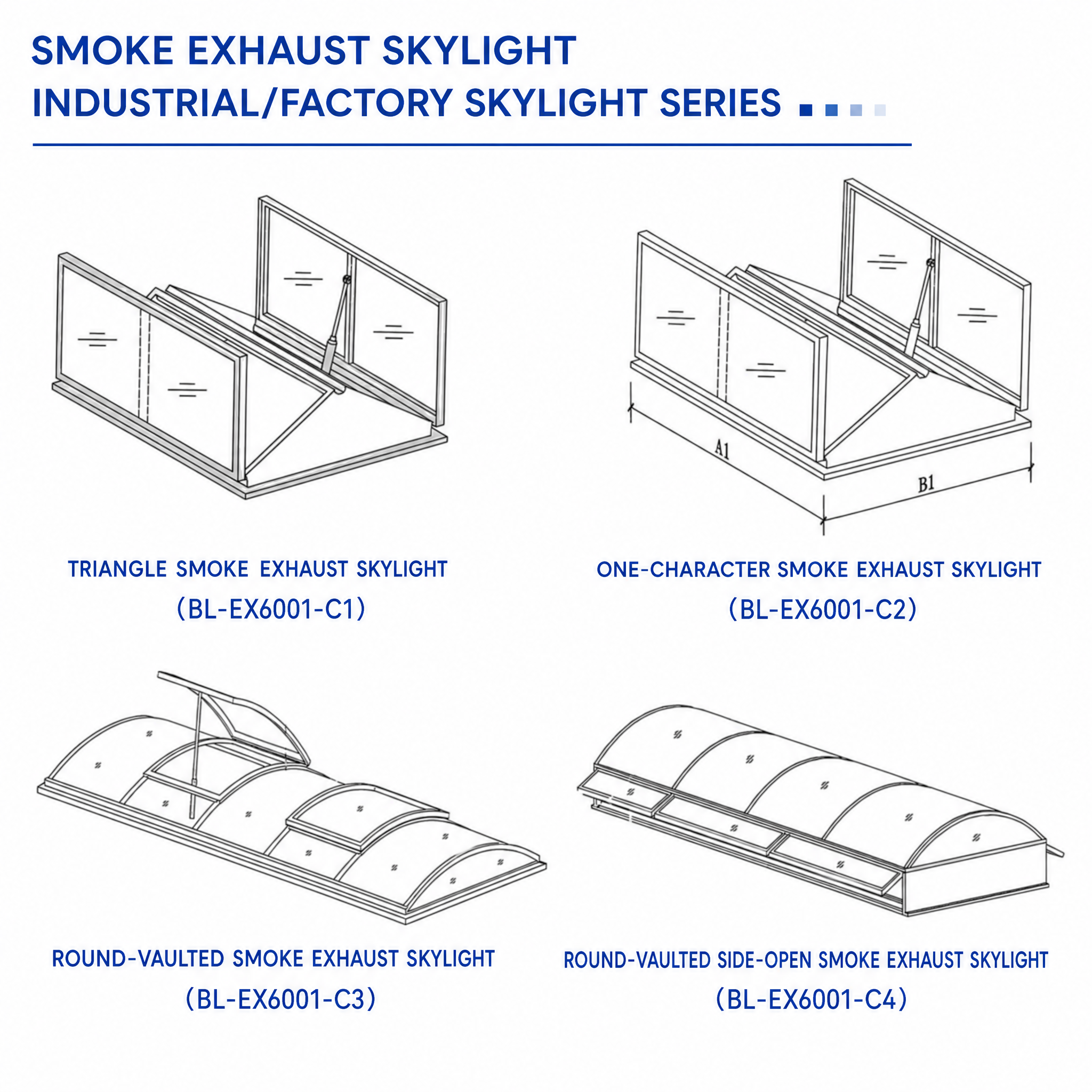 Low Height Electric Opening Skylights Thin Profile Roof Ventilation Skylight