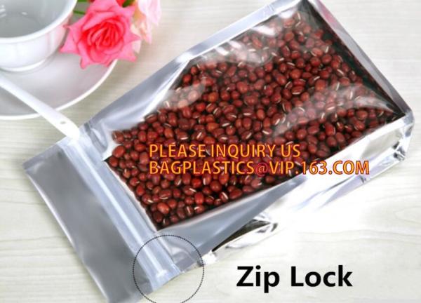 Stand Up Zipper Pouch Transparent Packaging k Bag Zip Lock Plastic Mylar Bag, FDA EU Food Grade Powder Packaging