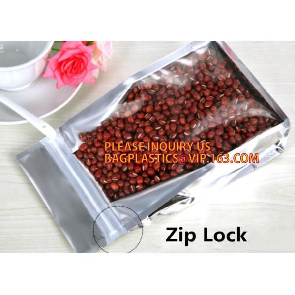 block bottom stand up pouch 8 side seal zip lock mylar bag for coffee packaging, square bottom bags, flat bottom, standu
