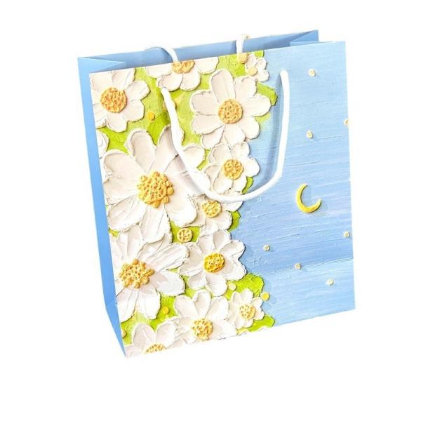 Impressão de gravura encomenda personalizada luxo boutique compras de presentes Tote art bolsas de papel com logotipo