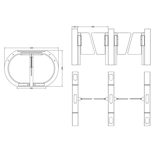 Torniquete eletrônico da porta do defletor de aço inoxidável para a entrada de construção