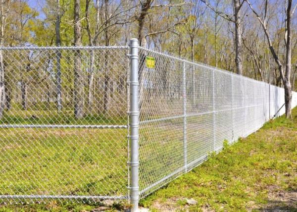 40x40mm Zinc Coated Chain Link Fence , 1.8mm Diameter Diamond Wire Mesh Fencing