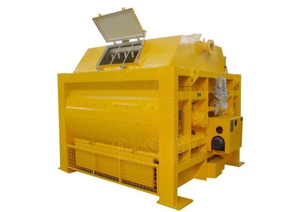 1.1kw Twin Shaft Concrete Mixer Machine 1000L Discharging Capacity With High Performance