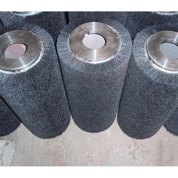 Nettoyage industriel Brosses à rouleaux en fibres synthétiques au carbure de silicium Brosses à rouleaux cylindriques
