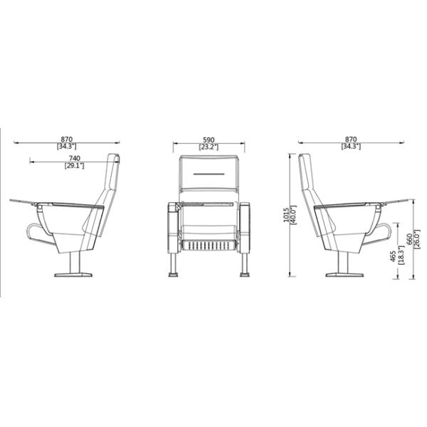 Деревянные задние домашние посадочные места кино, посадочные места театра предводительствуют ноги холоднокатаной стали