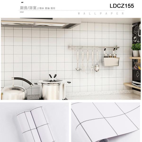 Mosaic Tile Stickers 3D Waterproof Decal for Kitchen Decor DIY Adhesive Wallpaper