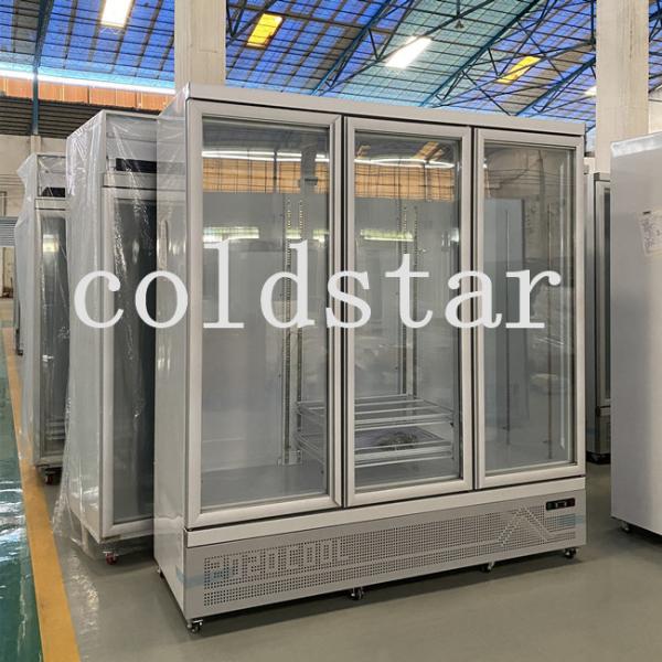 Cold Drink&Ice Cream Upright Display Deep Freezer with Fan Cooling System