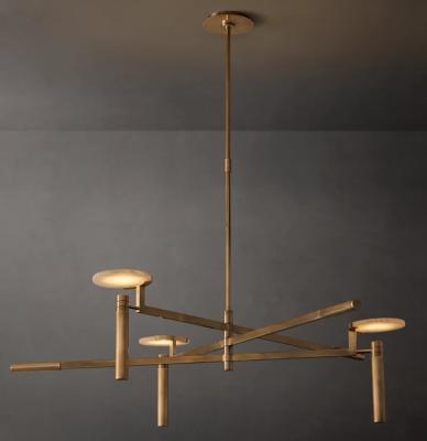 Lumière de lustre en laiton cristallin de 45 pouces personnalisée