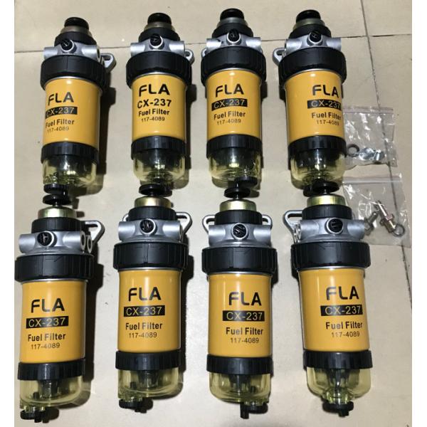 Excavator Diesel Fuel Filter Head , Oil Filter Head Steel Materials