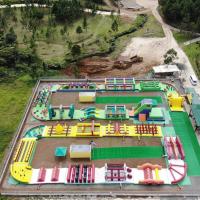 curso de obstáculo inflável 302.5m do parque da água da explosão gigante por muito tempo