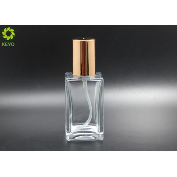 120ML Flat Shoulder Spray Pump Glass Bottle With Caps Gold Tops