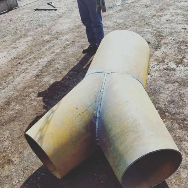 Large Diameter Weldable Steel Pipe Fittings  Customized Butt Weld Tee