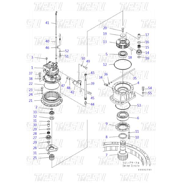 PC200-7 Excavator Swing 1 Stage Carrier ASSY For Excavation Equipment