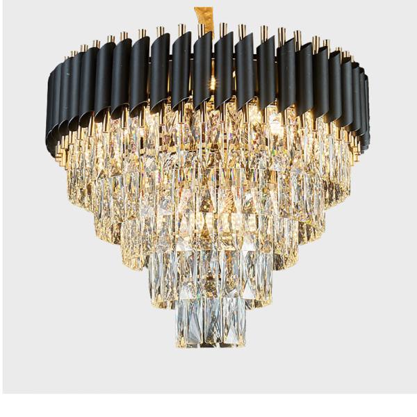 Suspension Luminaire Postmodern Crystal Gold Pendant Luxury Crystal pendant li Fixture Raindrop Manggic Gold Color Moder