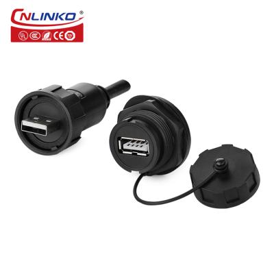 Cnlinko Ip67 Waterproof Usb 2.0 Connector Usb Female Usb2.0 Extension Cable Connector