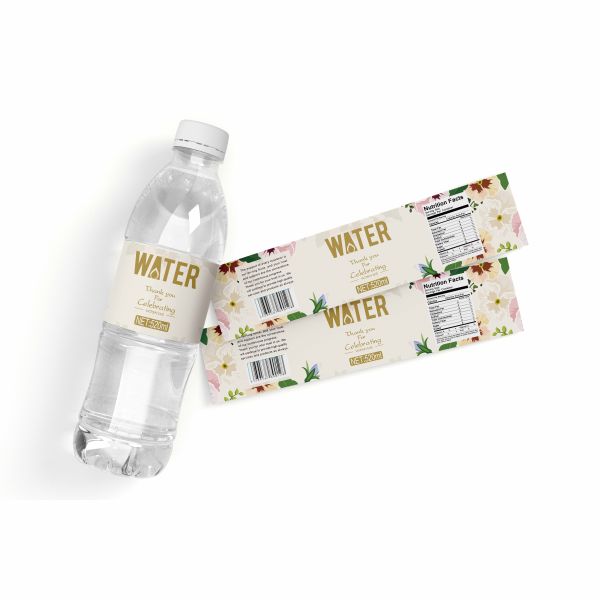 Custom Vinyl Sticker for Beverage Bottle Clear Transparent Label