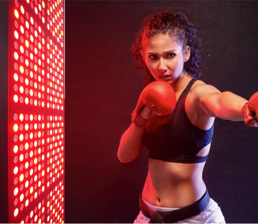 840 штук светодиодного инфракрасного устройства для полного тела для повышения сна Красное светотерапевтическое кровати с стойкой