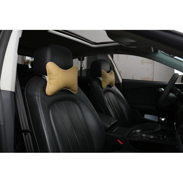 Universal Car Seat Neck Cushion Pillow Ventilate 28 * 18CM Beige Color