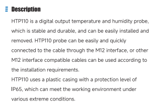 HTP110 Temperature And Humidity Transmitter